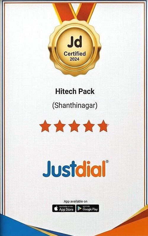 Justdial certificate: Jd Certified 2024 — Hitech Pack (Shanthinagar)